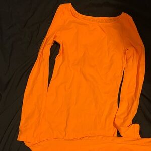 Bright Orange Long Sleeve dress